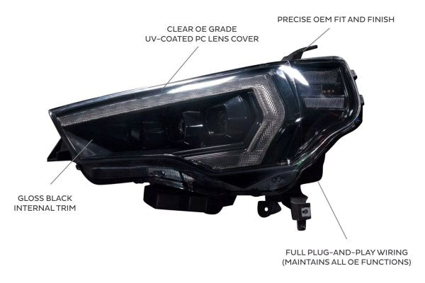 Morimoto XB LED Headlights: Toyota 4Runner (14-22) (Pair / ASM) (Gen 2) LF531.2-ASM