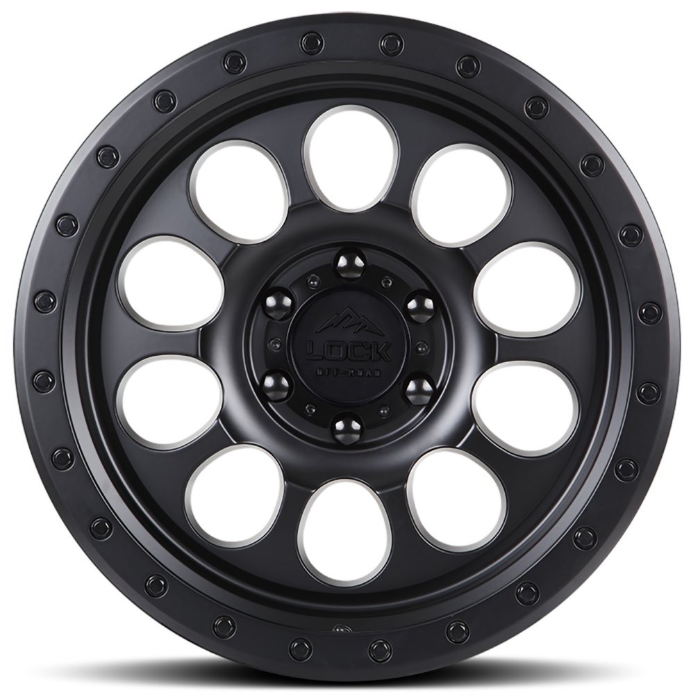 17x9 Lock Off-Road 50CAL Matte Black 6x5.5/139.7 -12mm - Flex Offroad