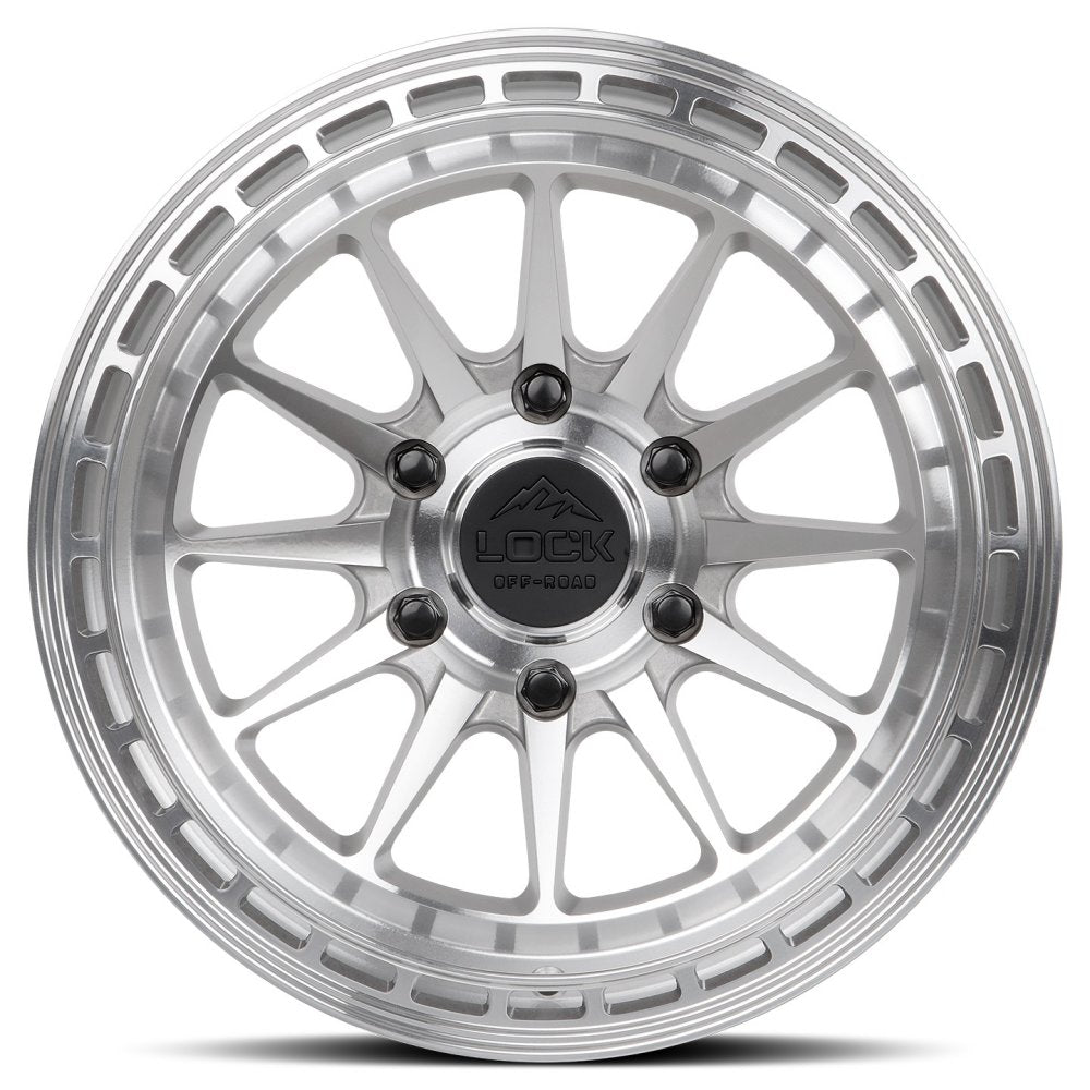 17x8 Lock Off-Road Baja Machine w/ Clear Coat 5x120 40mm