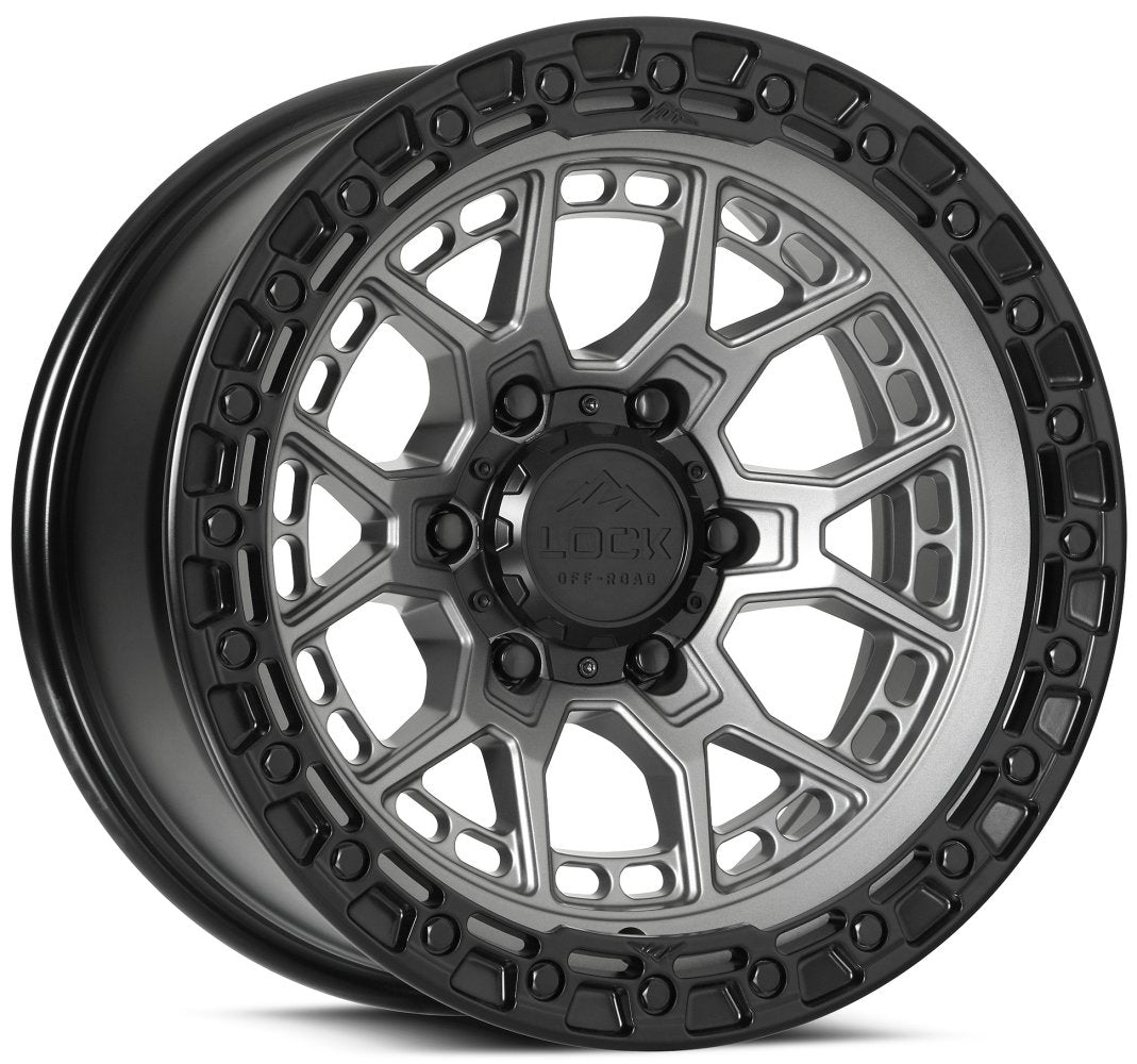 17x9 Lock Off-Road Commando Matte Grey w/ Matte Black Ring 5x5/127 0mm