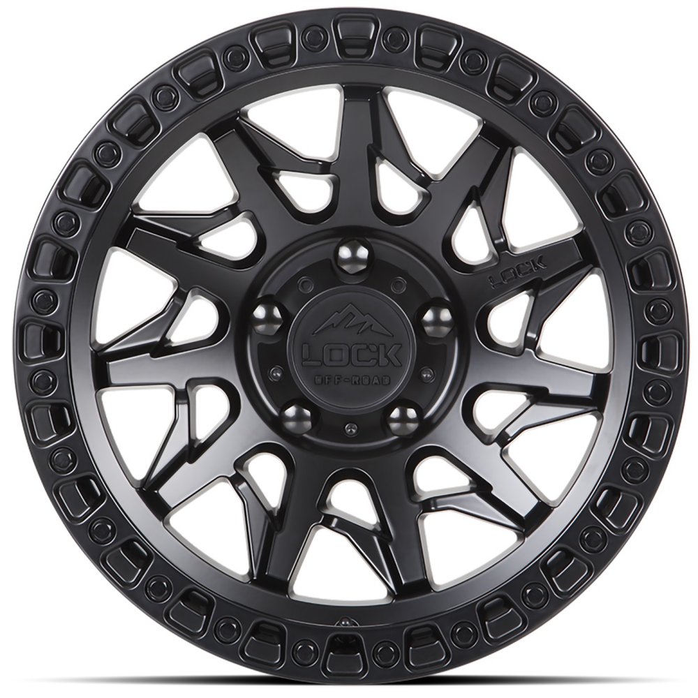 20x10 Lock Off-Road Lunatic Matte Black 6x5.5/139.7 -18mm - Flex Offroad