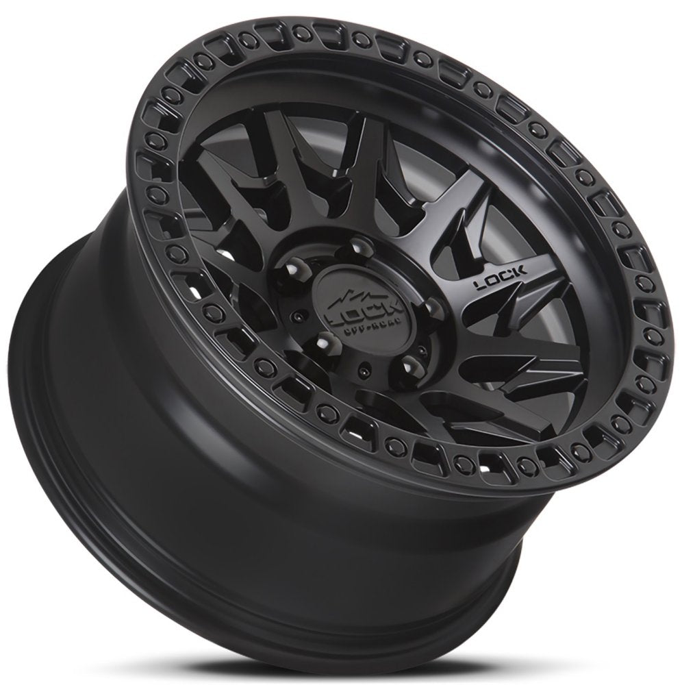 20x10 Lock Off-Road Lunatic Matte Black 6x5.5/139.7 -18mm - Flex Offroad