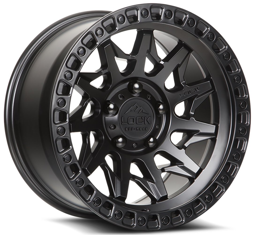 20x10 Lock Off-Road Lunatic Matte Black 6x5.5/139.7 -18mm - Flex Offroad