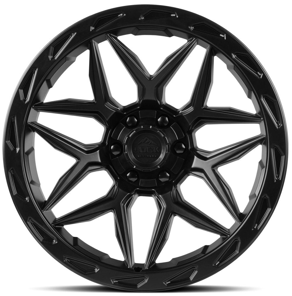 17x9 Lock Off-Road Matrix Matte Black 6x135 6x5.5/139.7 0mm - Flex Offroad