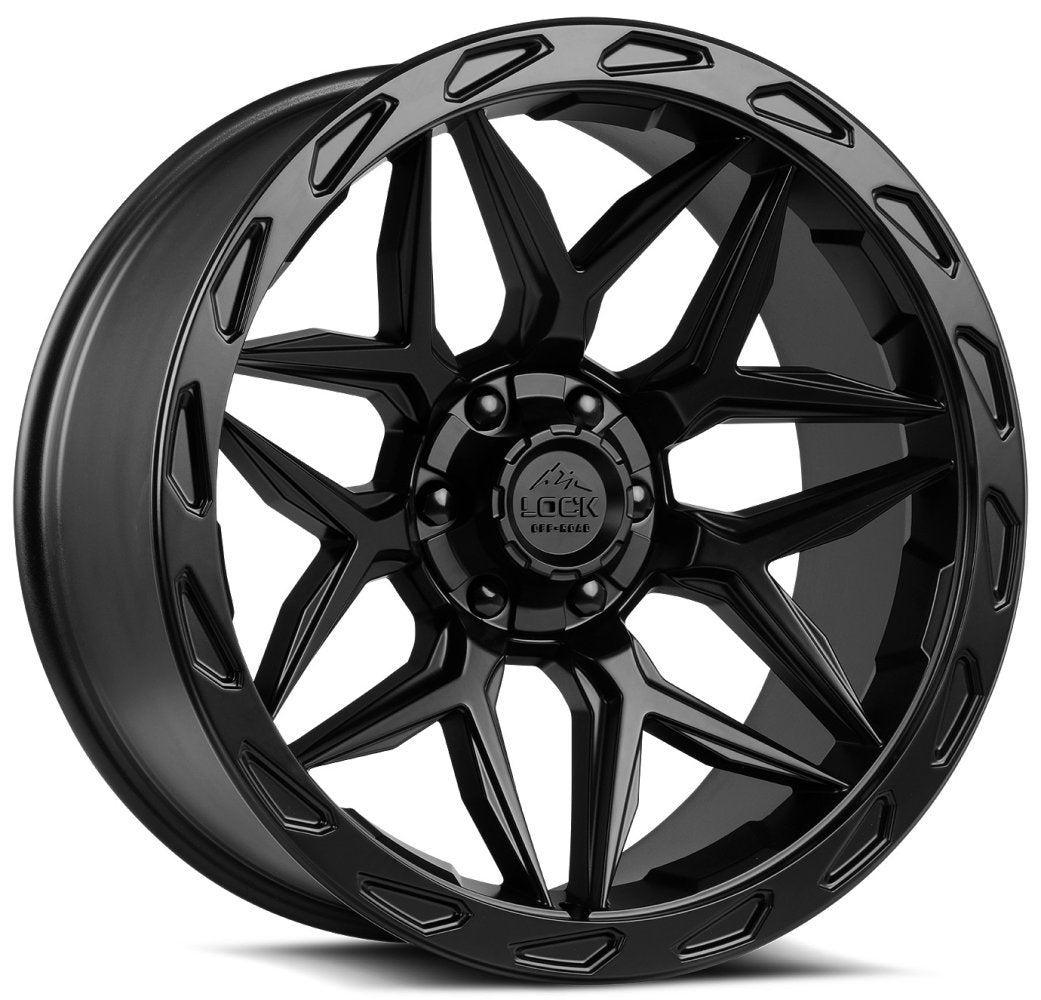 22x10 Lock Off-Road Matrix Matte Black 8x6.5/165 8x170 -18mm - Flex Offroad