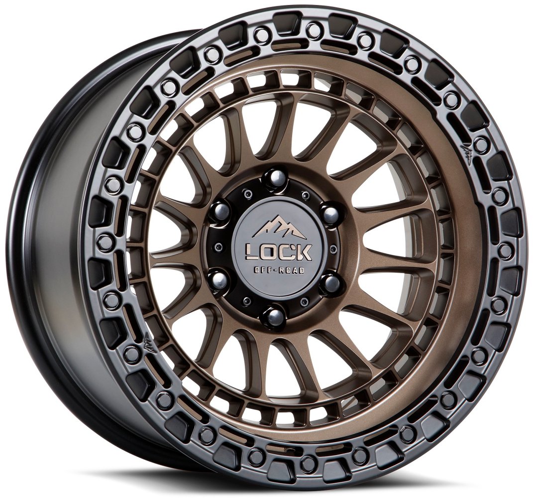 17x9 Lock Off-Road Mojave Matte Bronze w/ Matte Black Ring 6x135 -12mm