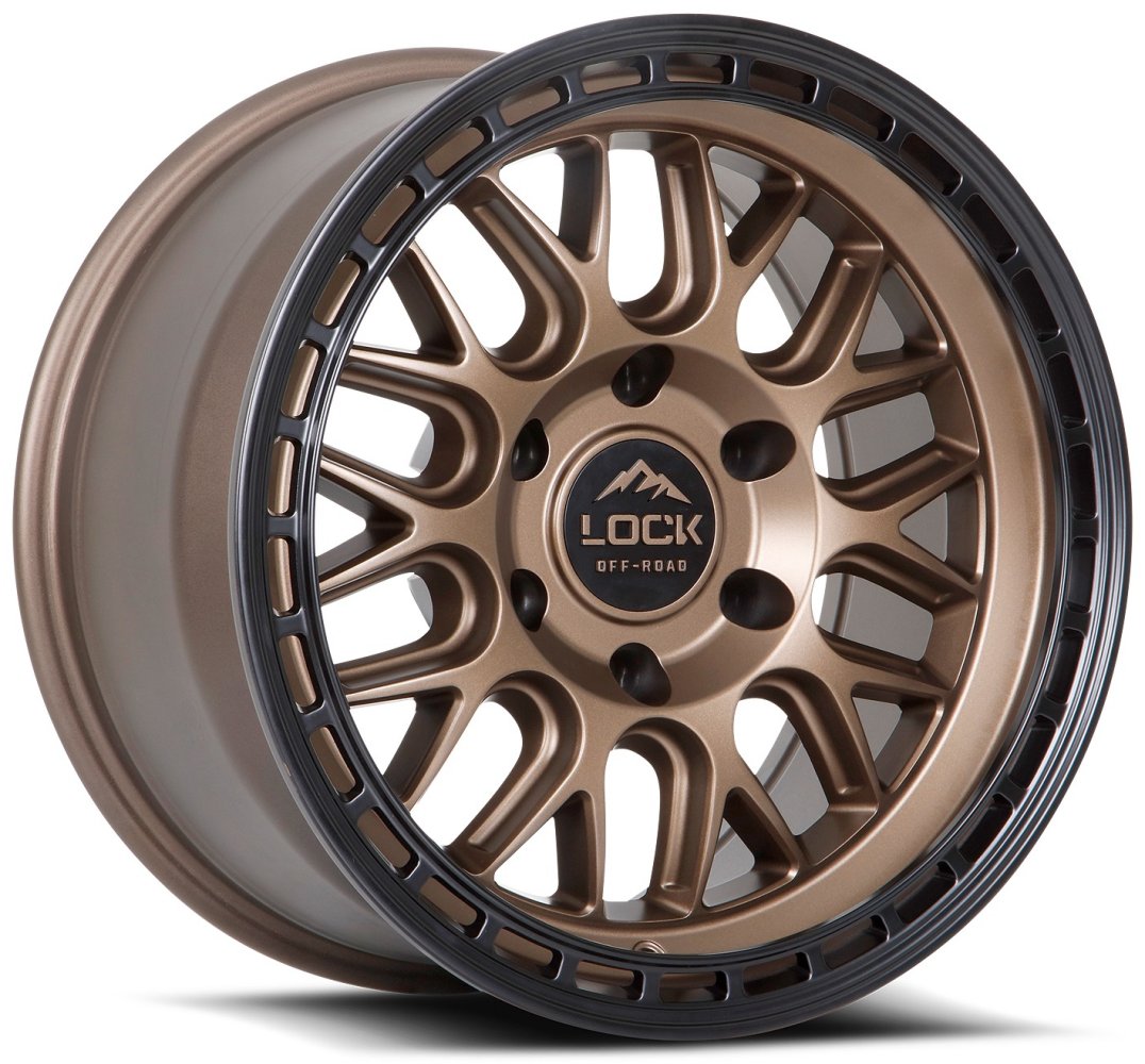 17x9 Lock Off-Road Onyx Matte Bronze w/ Matte Black Ring 5x5/127 1mm - Flex Offroad