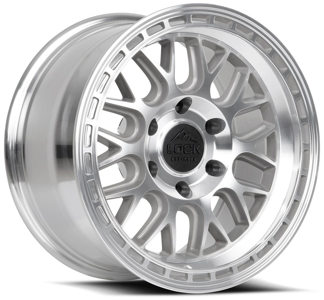 17x9 Lock Off-Road Onyx Machine w/ Clear Coat 6x5.5/139.7 1mm - Flex Offroad