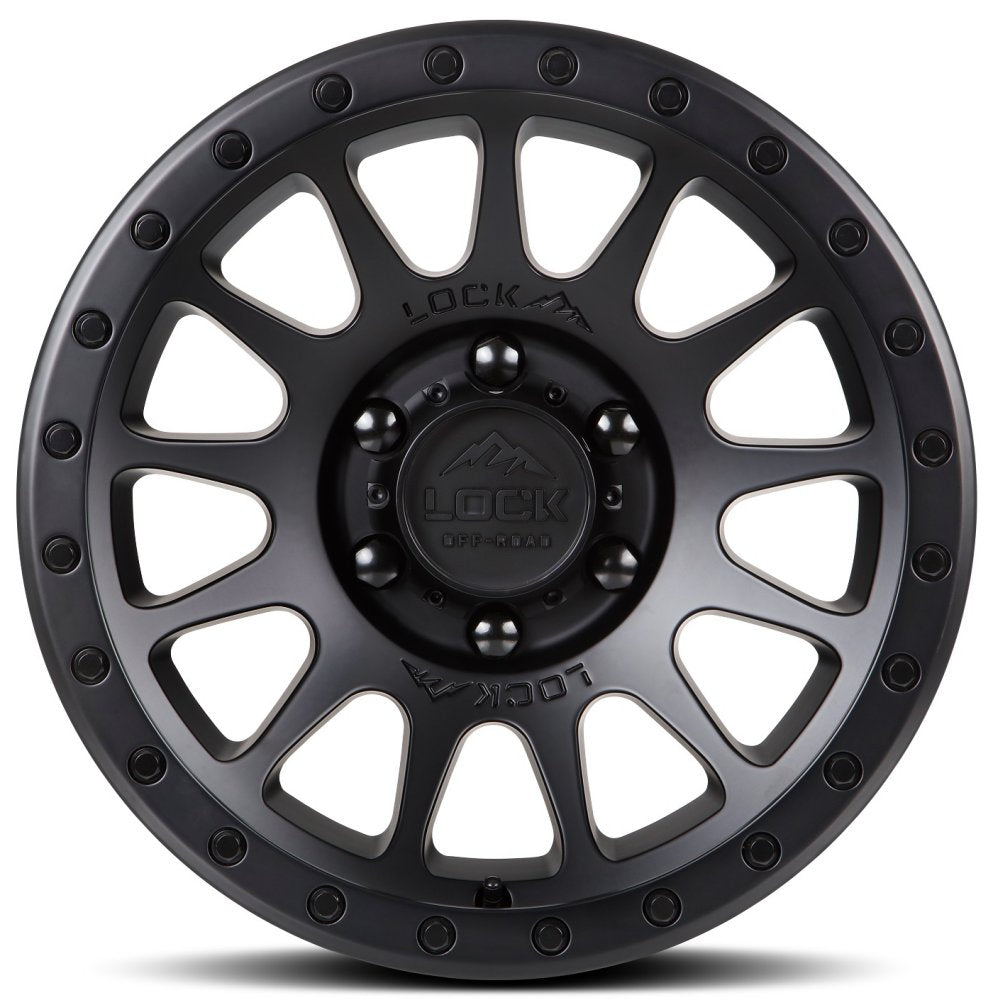 20x10 Lock Off-Road Yosemite Matte Black 6x5.5/139.7 -18mm - Flex Offroad