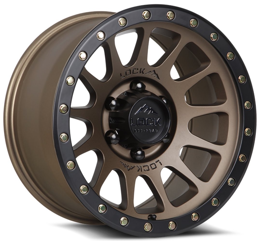 20x9 Lock Off-Road Yosemite Matte Bronze w/ Matte Black Ring 6x135 18mm - Flex Offroad