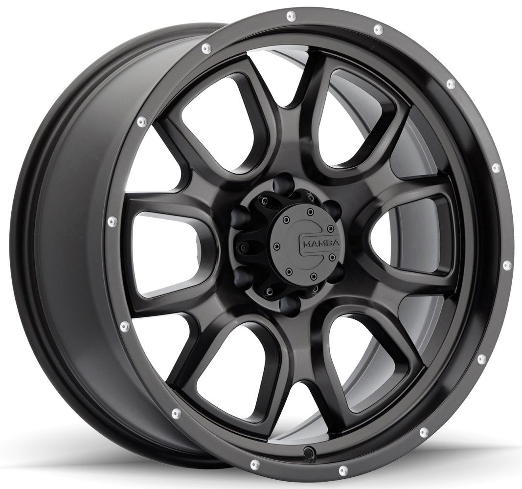 17x9 Mamba Off-Road M19 Matte Black w/ Drilled Holes 5x5.5/139.7 0mm - Flex Offroad