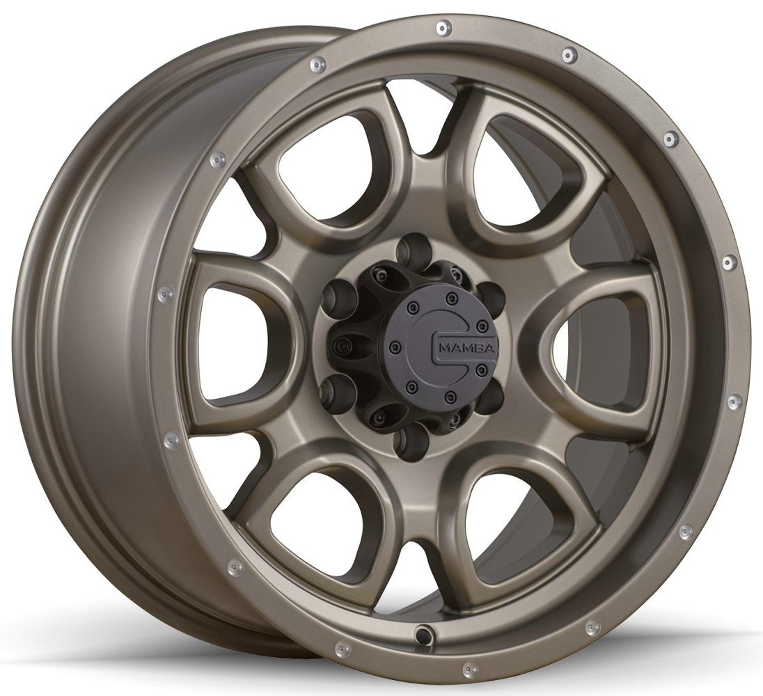 18x9 Mamba Off-Road M19 Bronze w/ Drilled Holes 6x5.5/139.7 -12mm - Flex Offroad