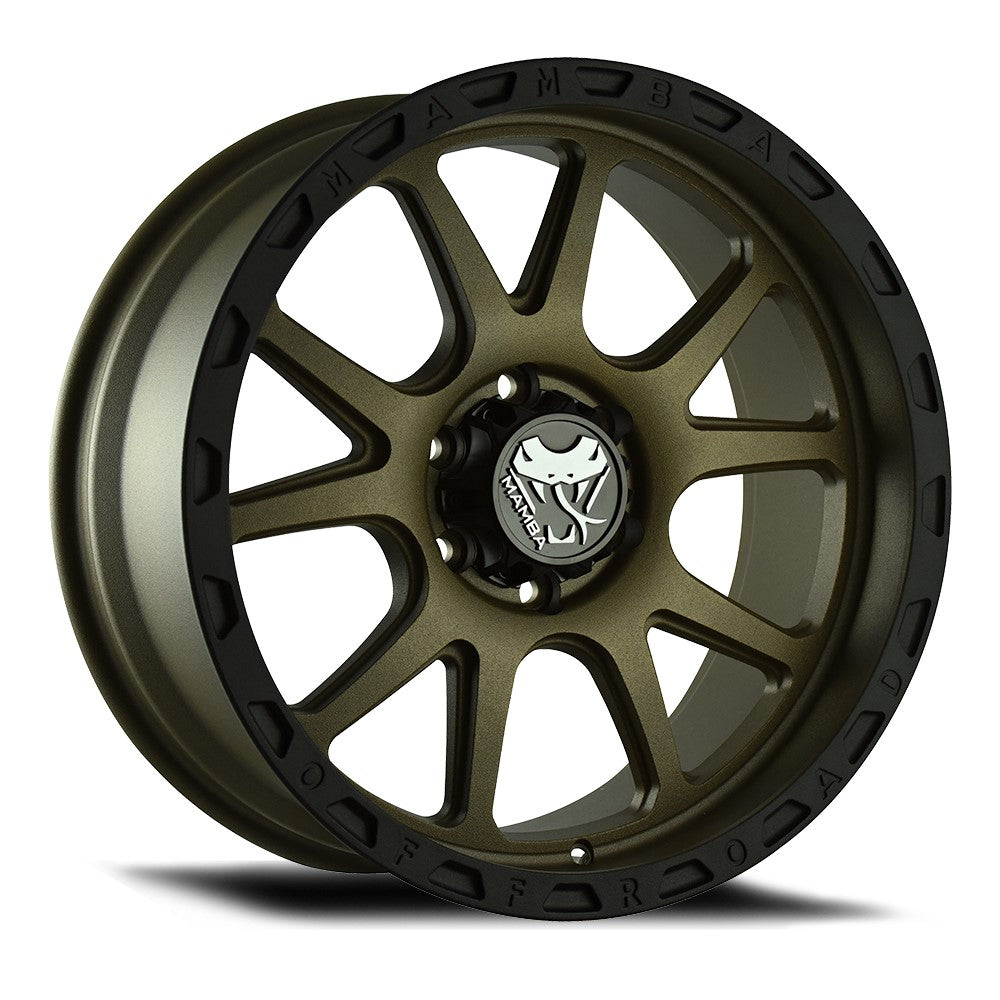 18x9 Mamba Off-Road M27 Matte Bronze w/ Black Lip (Flow Formed) 5x150 12mm