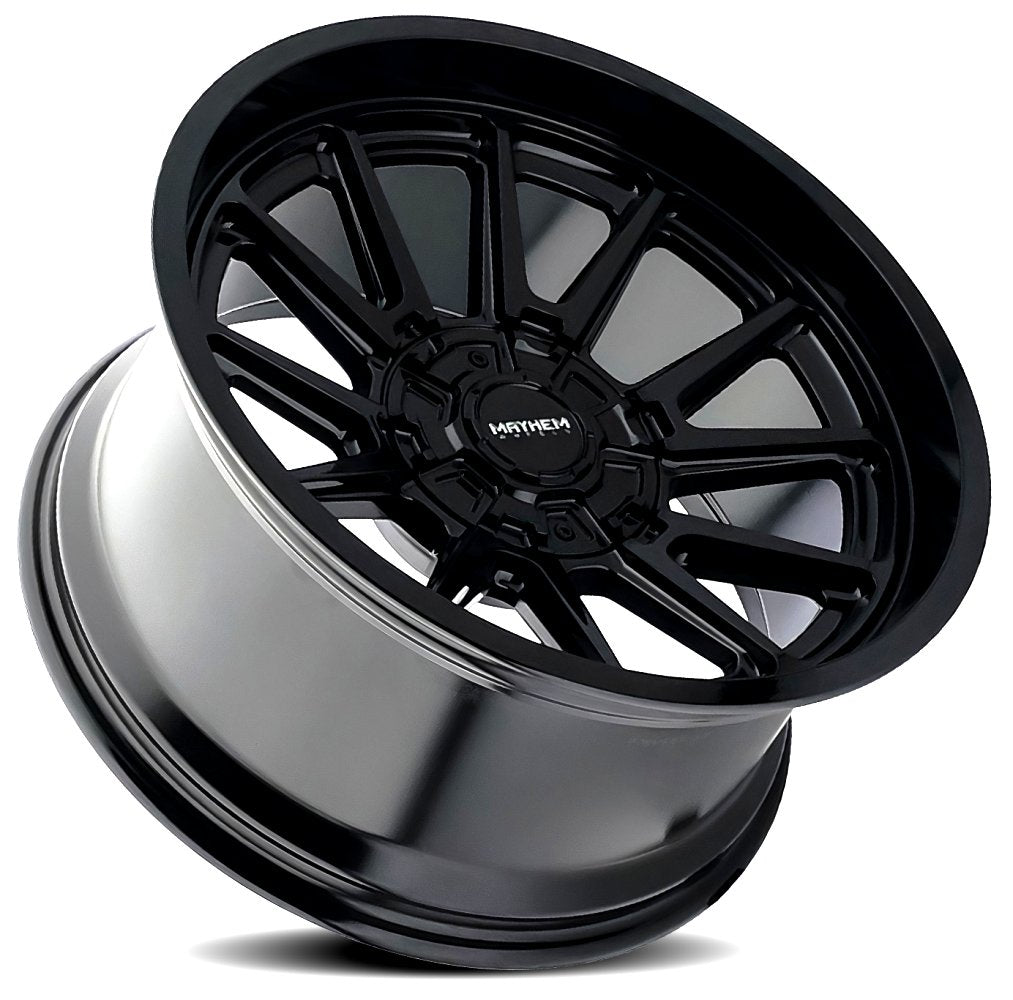 20x10 Mayhem Intrepid 8116 Gloss Black 6x135 6x5.5/139.7 -24mm - Flex Offroad