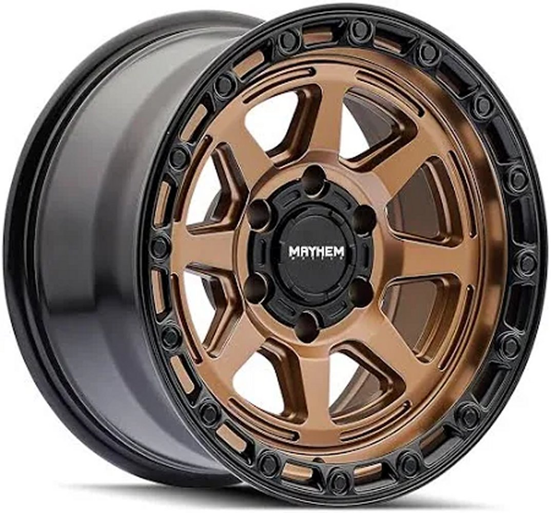 17x8.5 Mayhem Ridgeline 8306 Satin Bronze 6x5.5/139.7 6mm - Flex Offroad