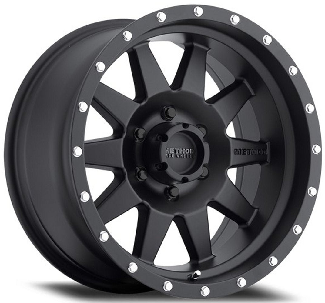 18x9 Method Race MR301 The Standard Matte Black 8x180 18mm - Flex Offroad