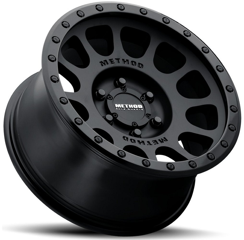 17x8.5 Method Race MR305 NV Matte Black w/ Gloss Black Lip 6x135 0mm