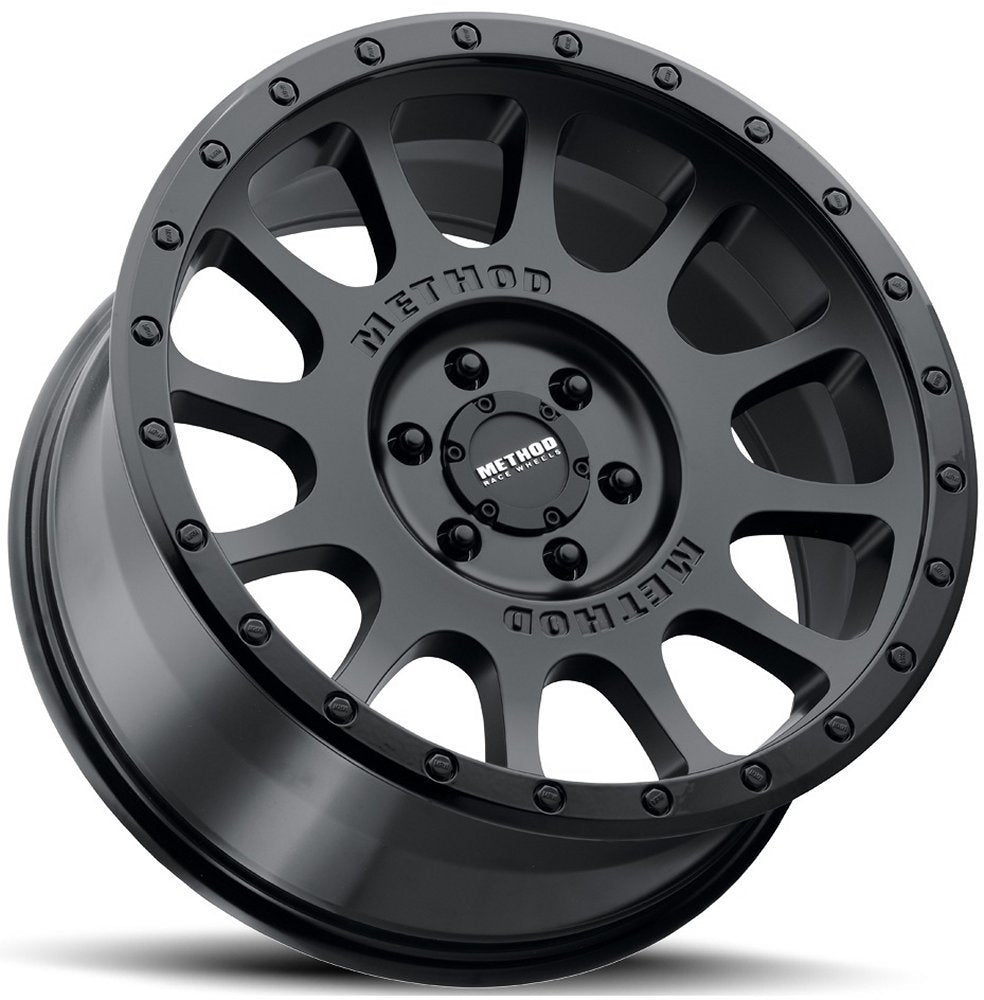 17x8.5 Method Race MR305 NV Matte Black w/ Gloss Black Lip 6x135 0mm