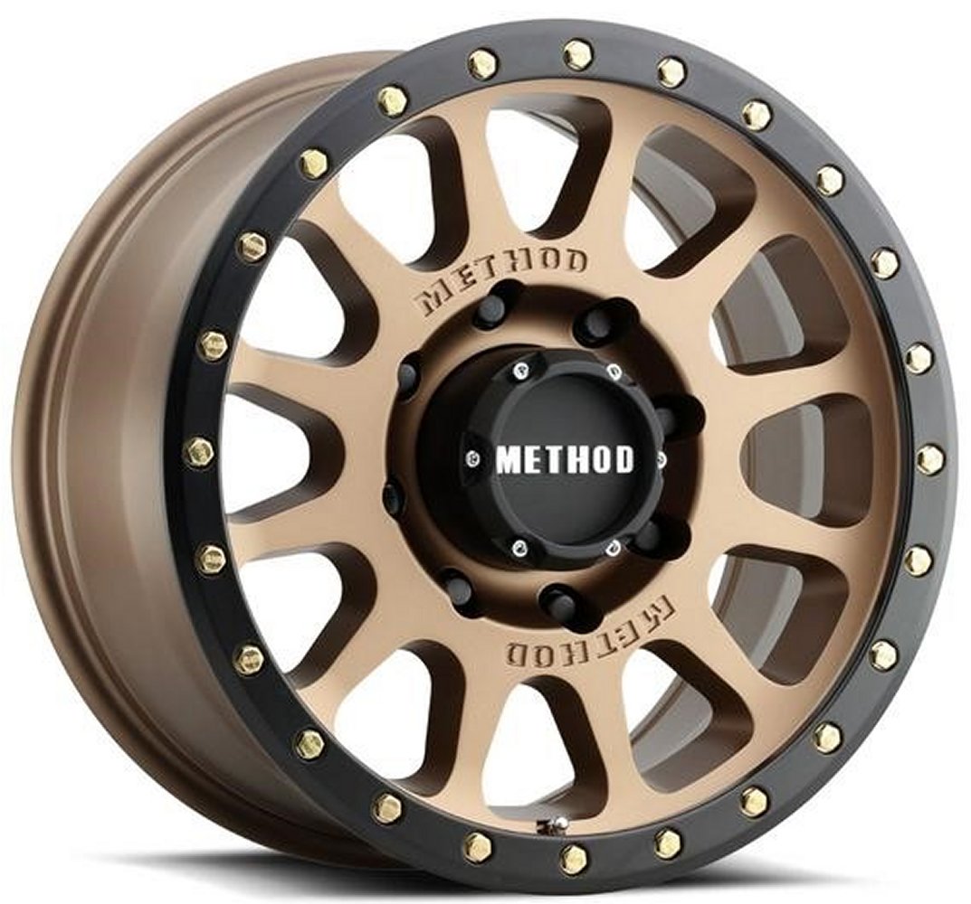 20x10 Method Race MR305 NV Bronze w/ Matte Black Street Lock Lip 8x170 -18mm
