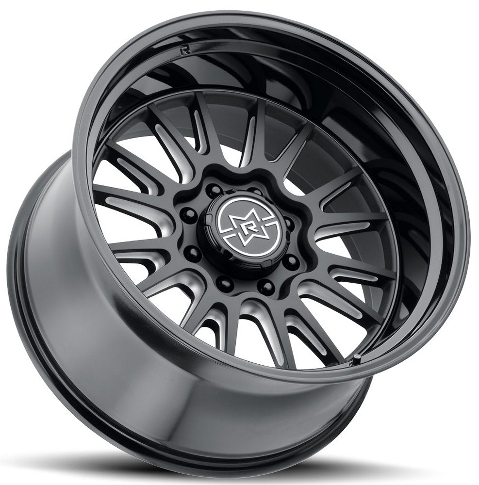 22x12 Method Race MR802 Raised Double Black Milled (* May Require Trimming) 8x180 -40mm - Flex Offroad