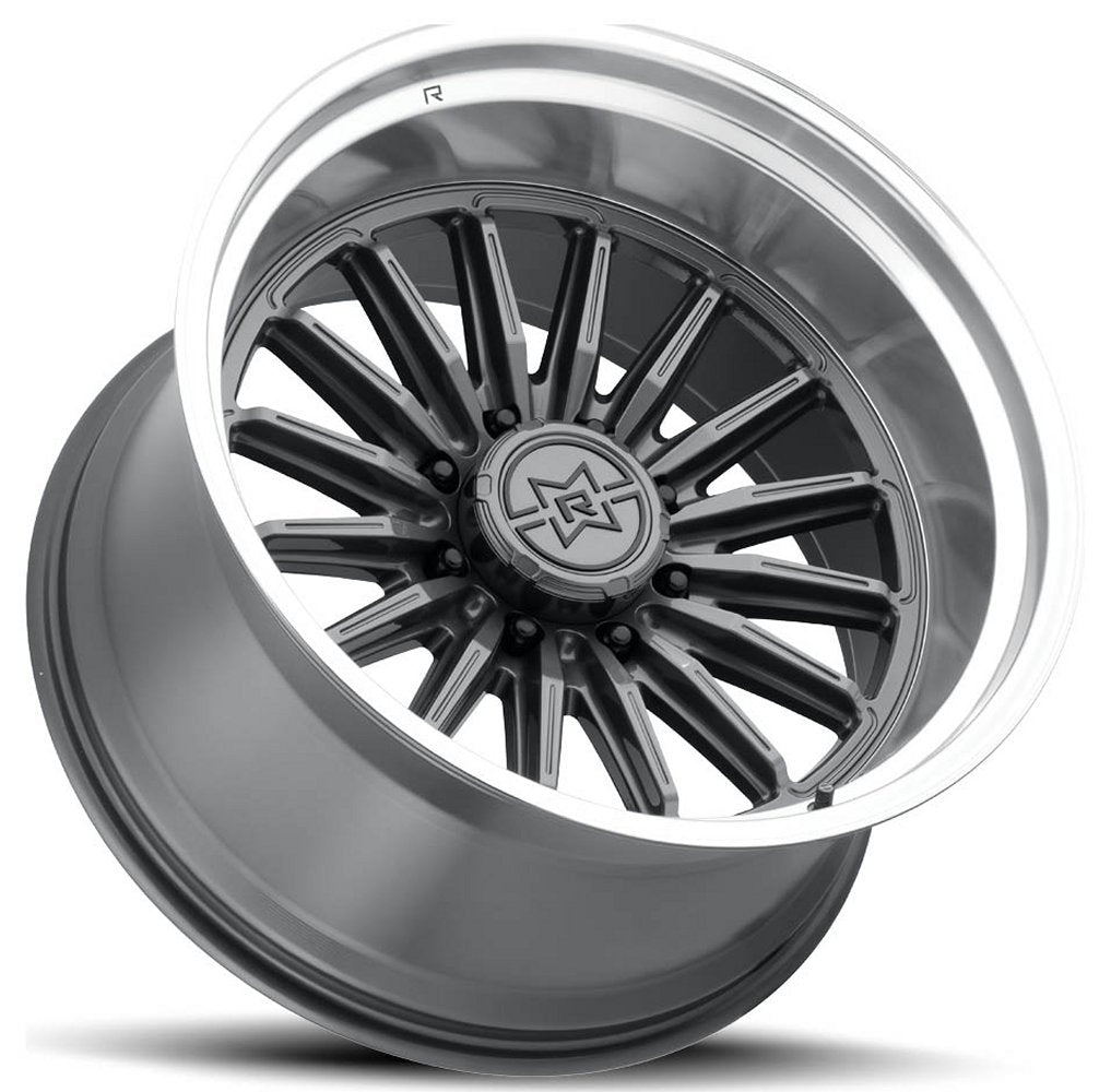 22x12 Method Race MR803 Raised Gloss Titanium w/ Machined Lip (* May Require Trimming) 8x180 -40mm - Flex Offroad