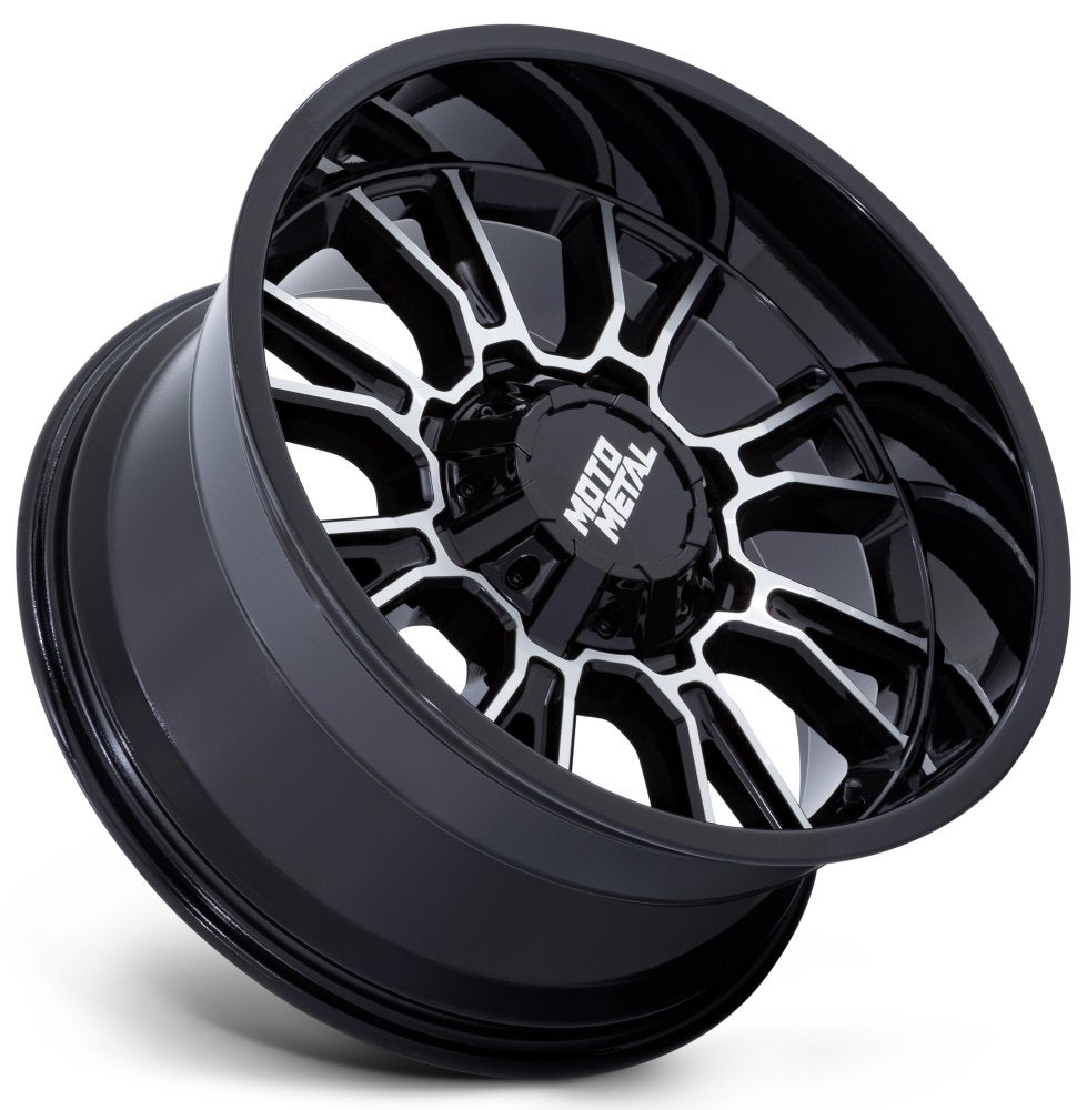 (Clearance - No Returns) 20x10 Moto Metal MO810 Gloss Black Machine 8x170 -18mm