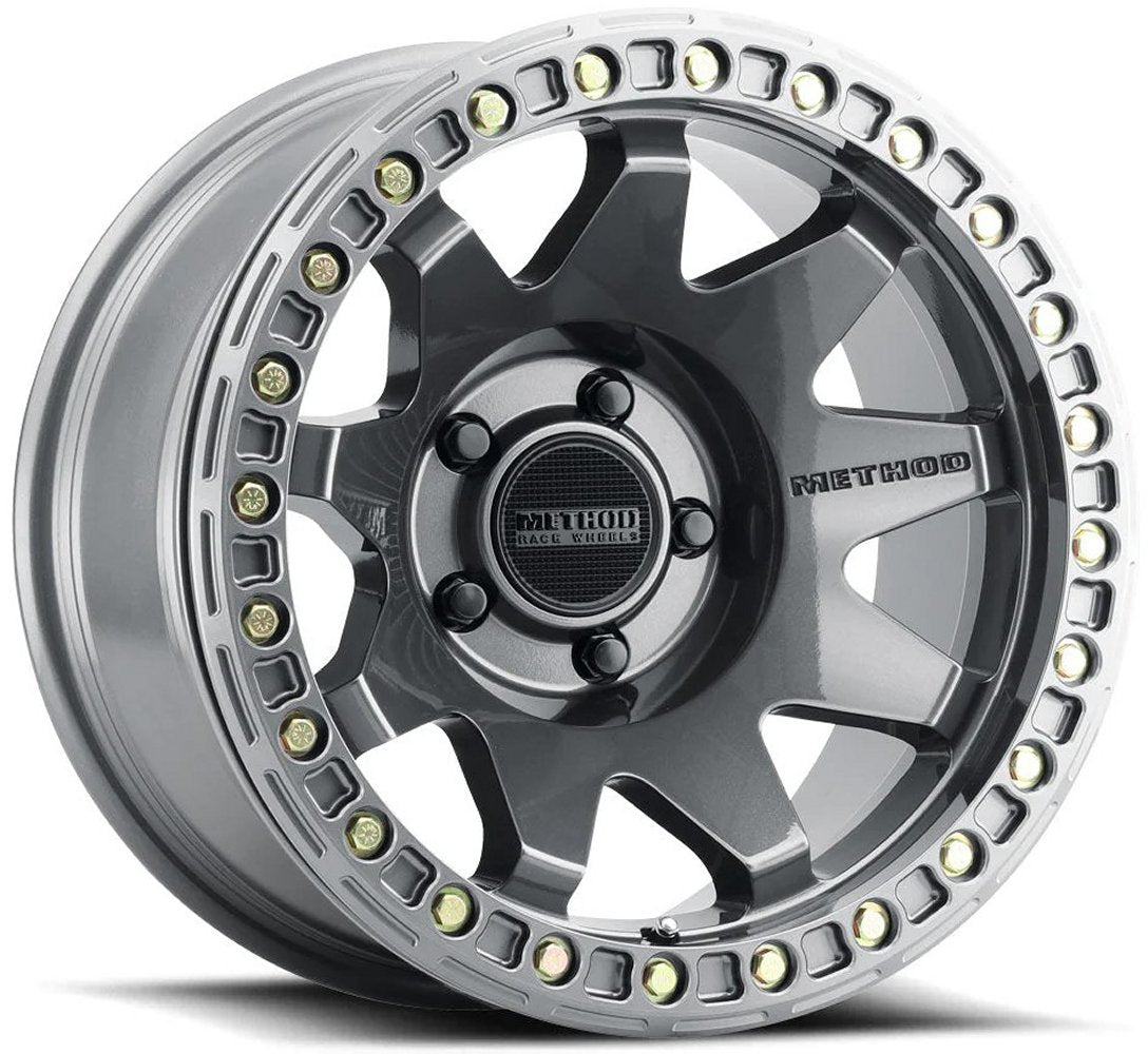 17x9 Method Race MR108 Beadlock Gloss Titanium 5x5/127 -44mm - Flex Offroad
