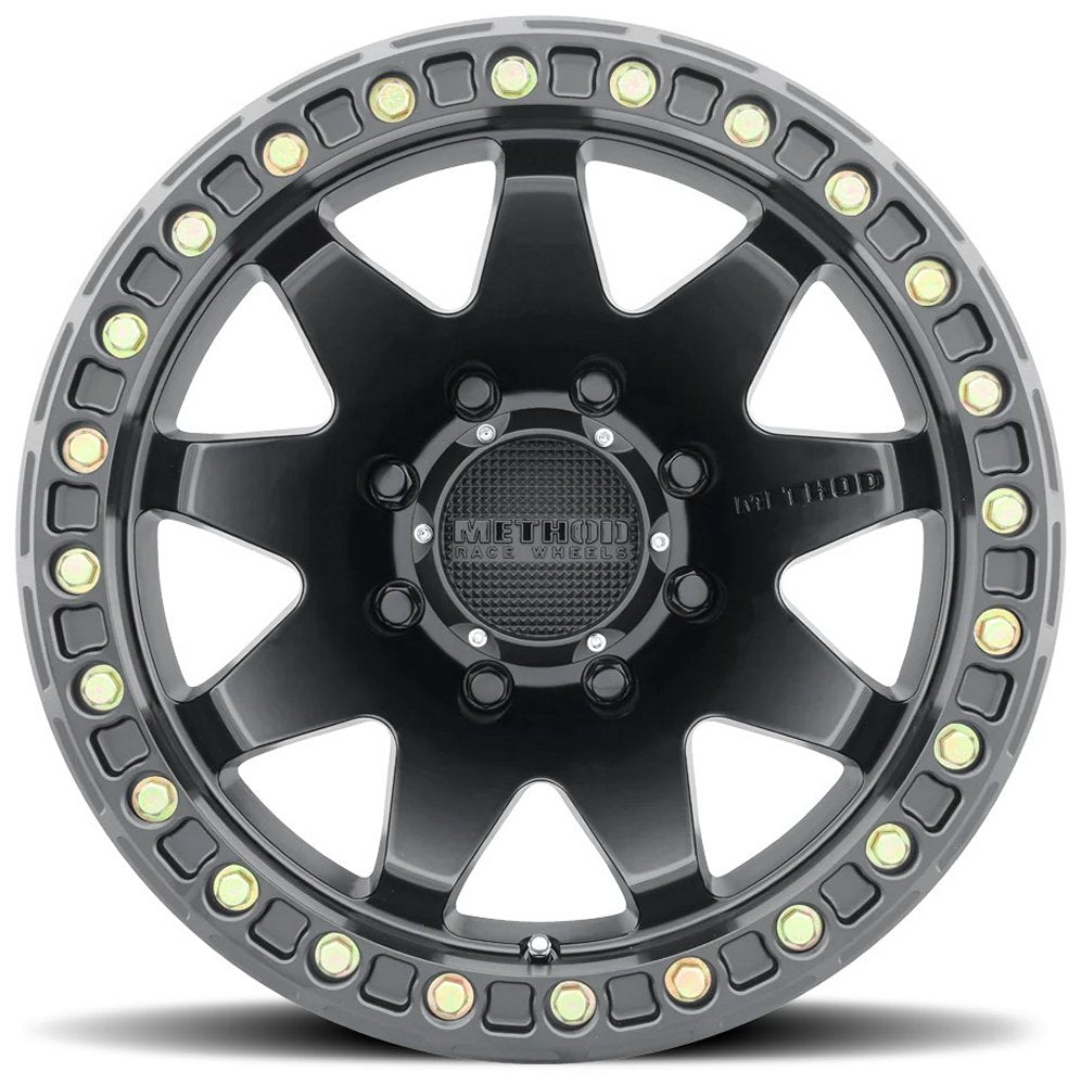 17x9 Method Race MR108 Beadlock Matte Black 8x6.5/165 -44mm - Flex Offroad