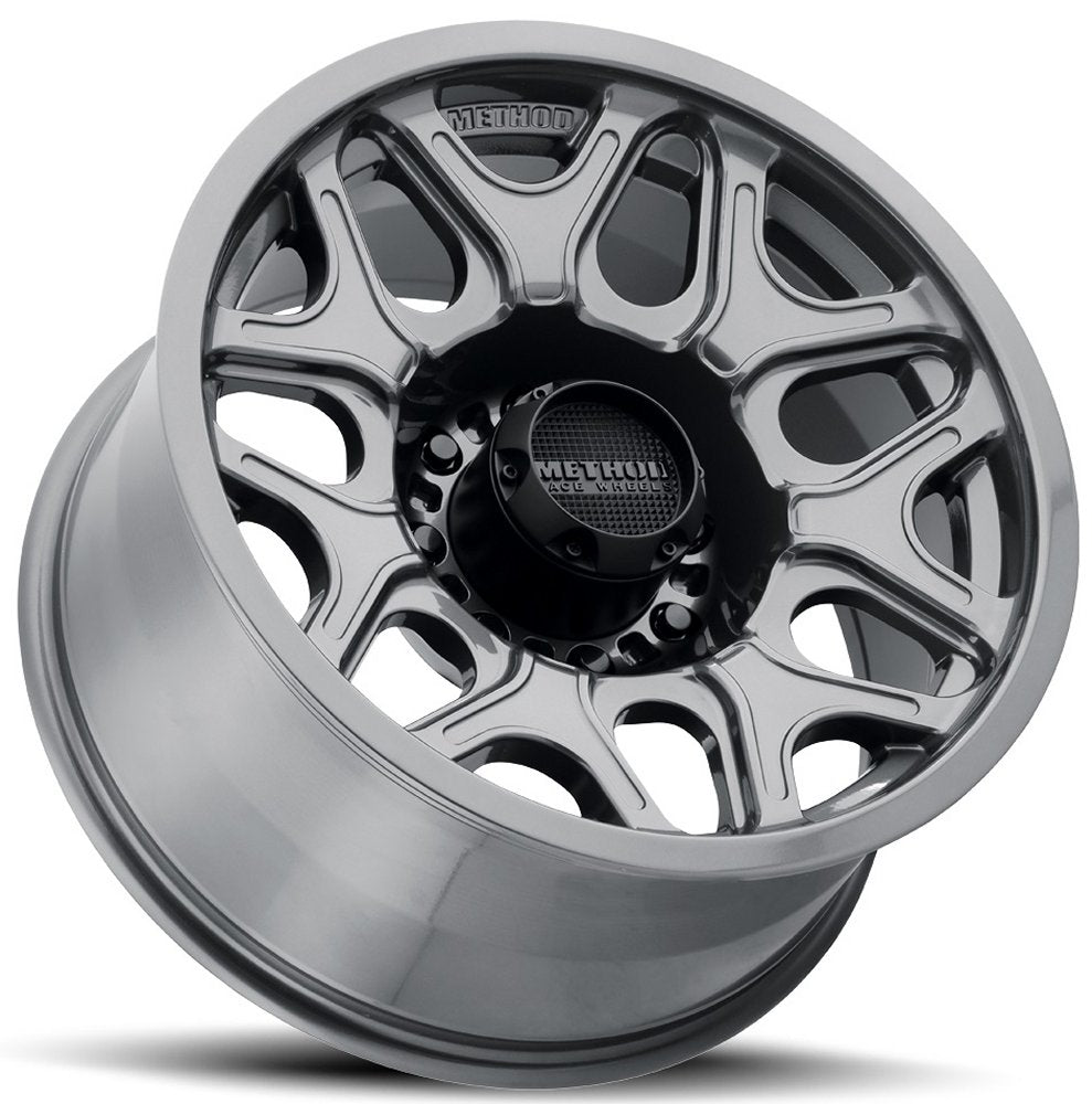 18x9 Method Race MR322 Gloss Titanium 8x6.5/165 18mm - Flex Offroad