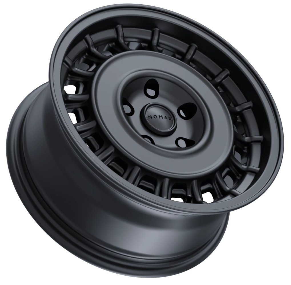 (Clearance - No Returns) 15x7 Nomad Off-Road 502 Arvo Satin Black (Flow Form) 5x4.5/114.3 15mm - Flex Offroad