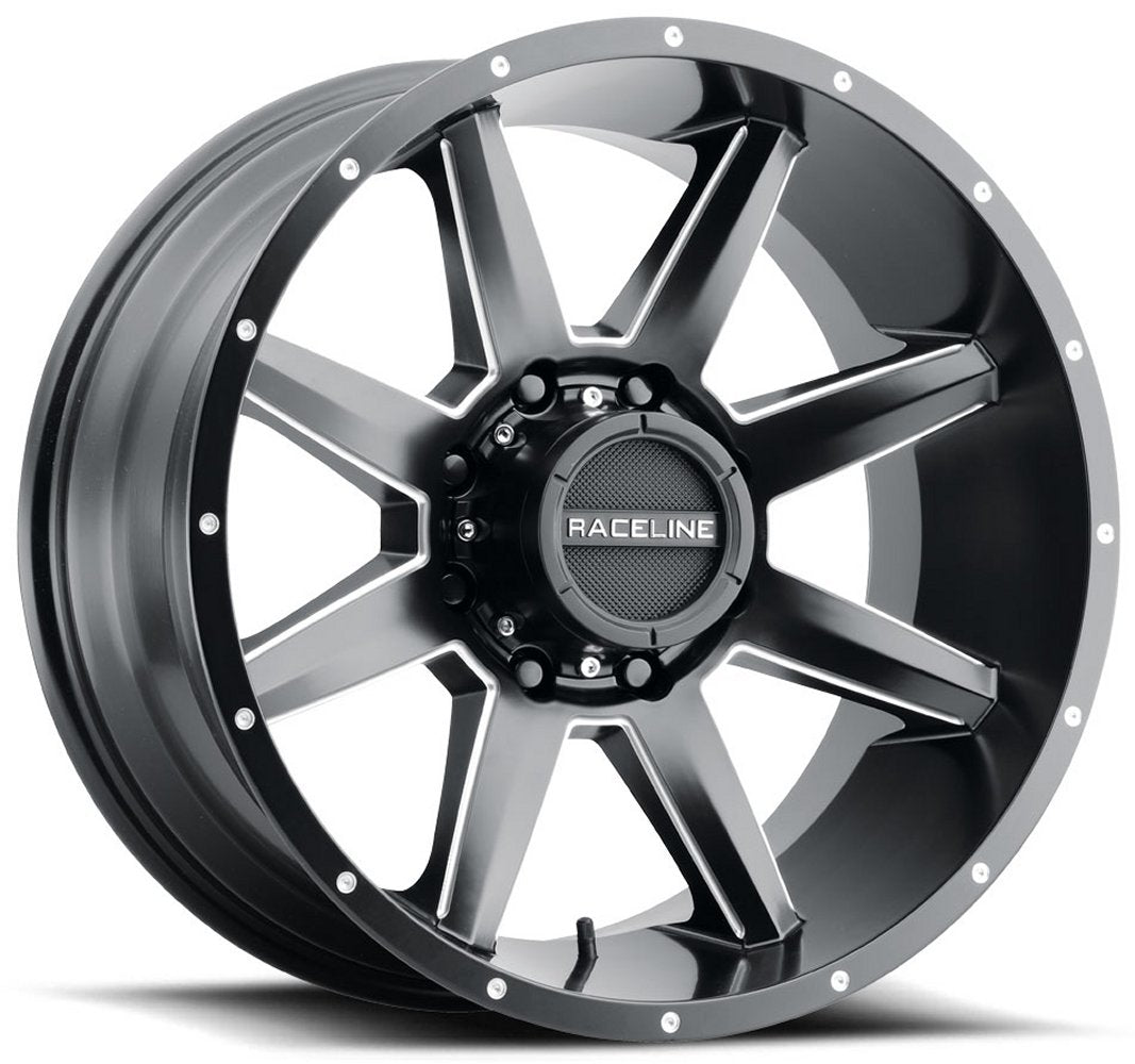 (Clearance - No Returns) 20x10 Raceline 954M Stryker Satin Black Milled 5x5/127 -19mm - Flex Offroad
