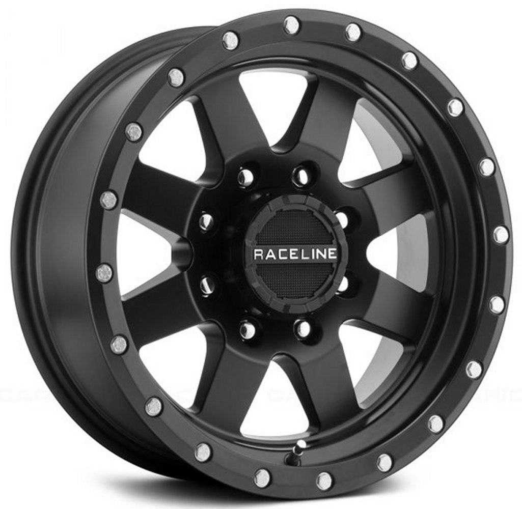 16x6 Raceline 935B Defender Matte Black 8x6.5/165 0mm