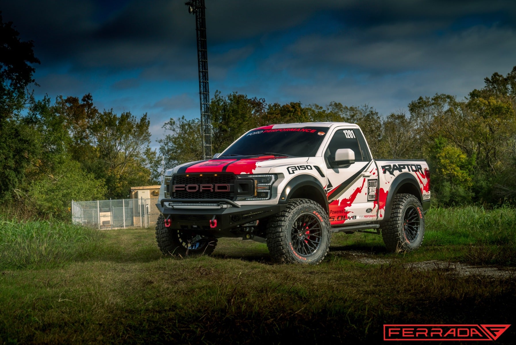 20x9.5 Ferrada Forge-8 Off-Road FTR9 Obsidian Black (Rotary Forged) 6x135 15mm - Flex Offroad