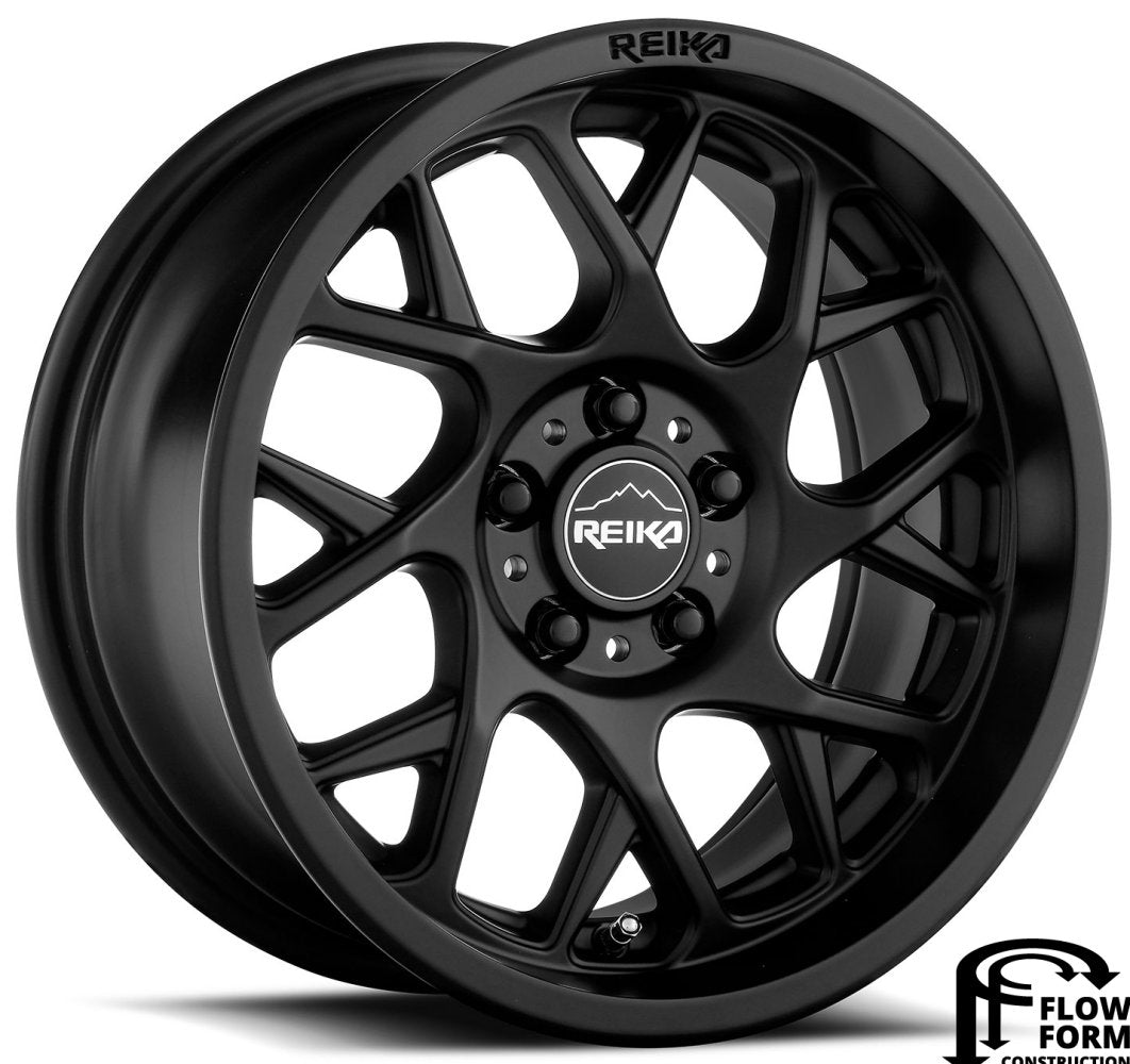 (Clearance - No Returns) 15x7 Reika R25 Detour Satin Black 5x100 15mm