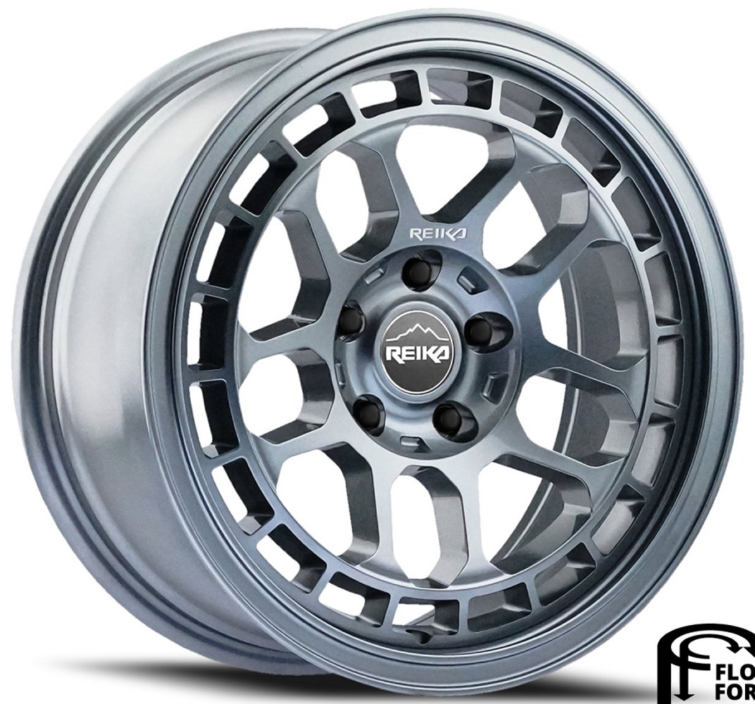 17x8 Reika R30 Drifter Gloss Graphite (Flow Formed) 5x4.5/114.3 20mm - Flex Offroad
