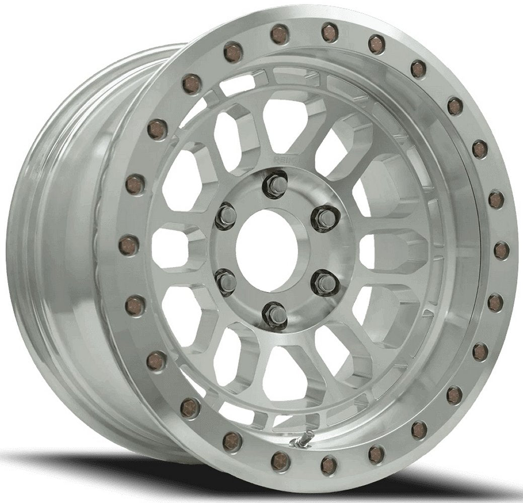 17x9 Reika R35B Rambler Beadlock Machined Clear (Flow Formed) 5x5/127 -35mm - Flex Offroad