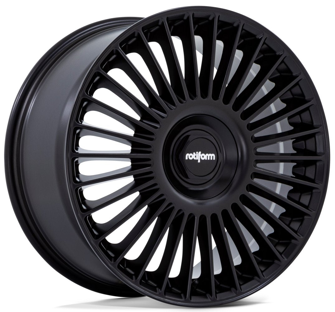 (Clearance - No Returns) 20X10 Rotiform GRZ Matte Black RC202 5x112 5x120 40mm