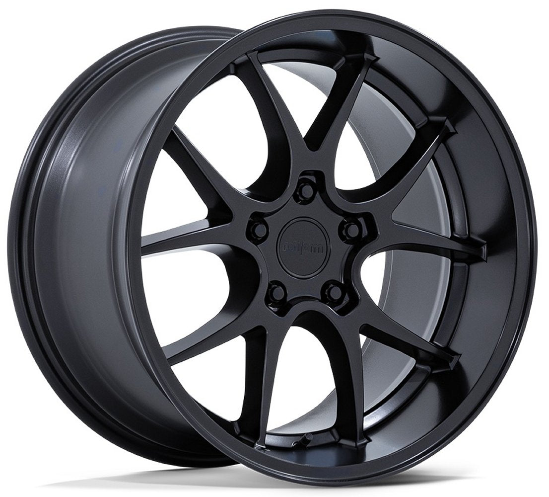 19X10.5 Rotiform LTN-J Matte Black RC207 5x4.5/114.3 28mm