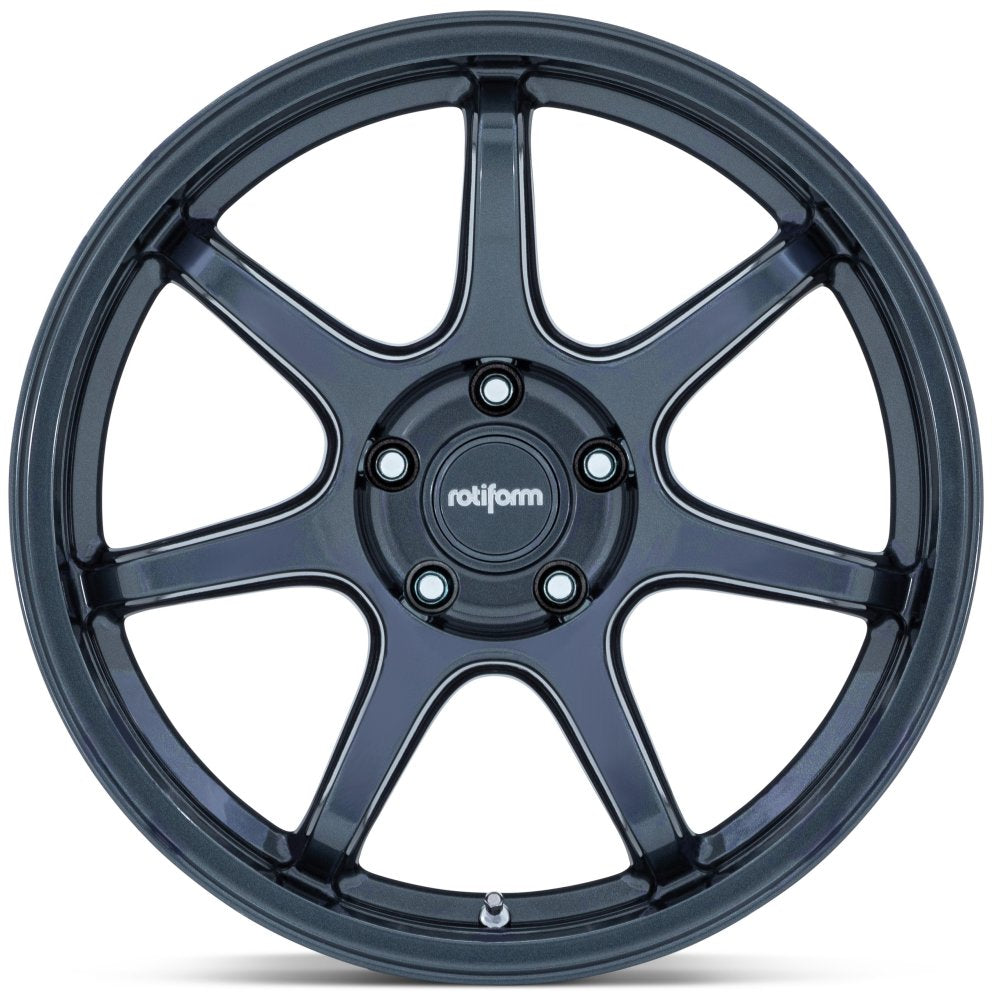 19X9.5 Rotiform LBPU Gloss Blue Gray RC208 5x4.5/114.3 20mm