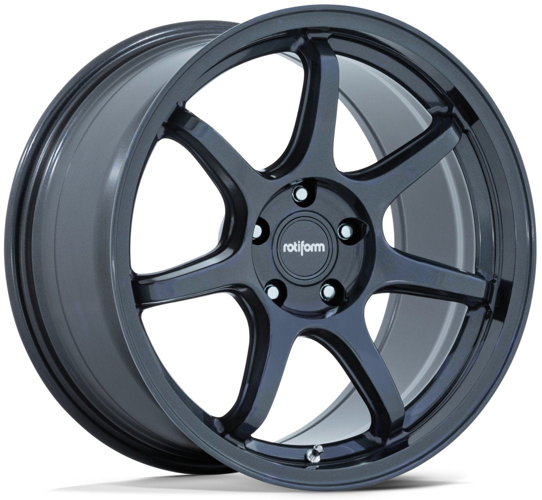 19X9.5 Rotiform LBPU Gloss Blue Gray RC208 5x4.5/114.3 20mm