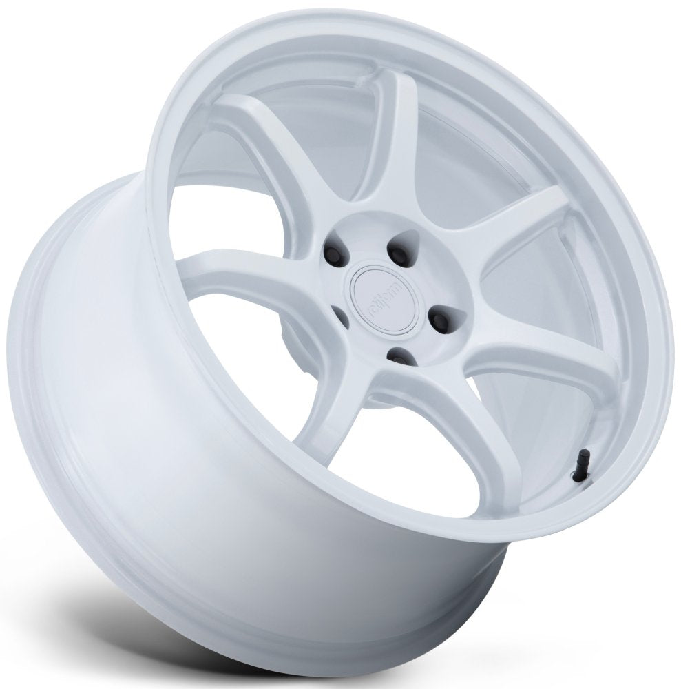 19X10.5 Rotiform LBPU Gloss White RC208 5x4.5/114.3 40mm