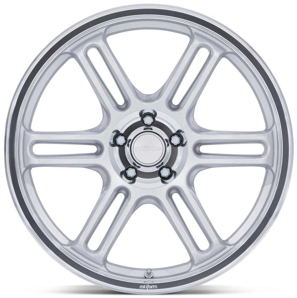20X12 Rotiform RPS Matte Silver w/ Diamond Cut Lip RC209 5x4.5/114.3 25mm