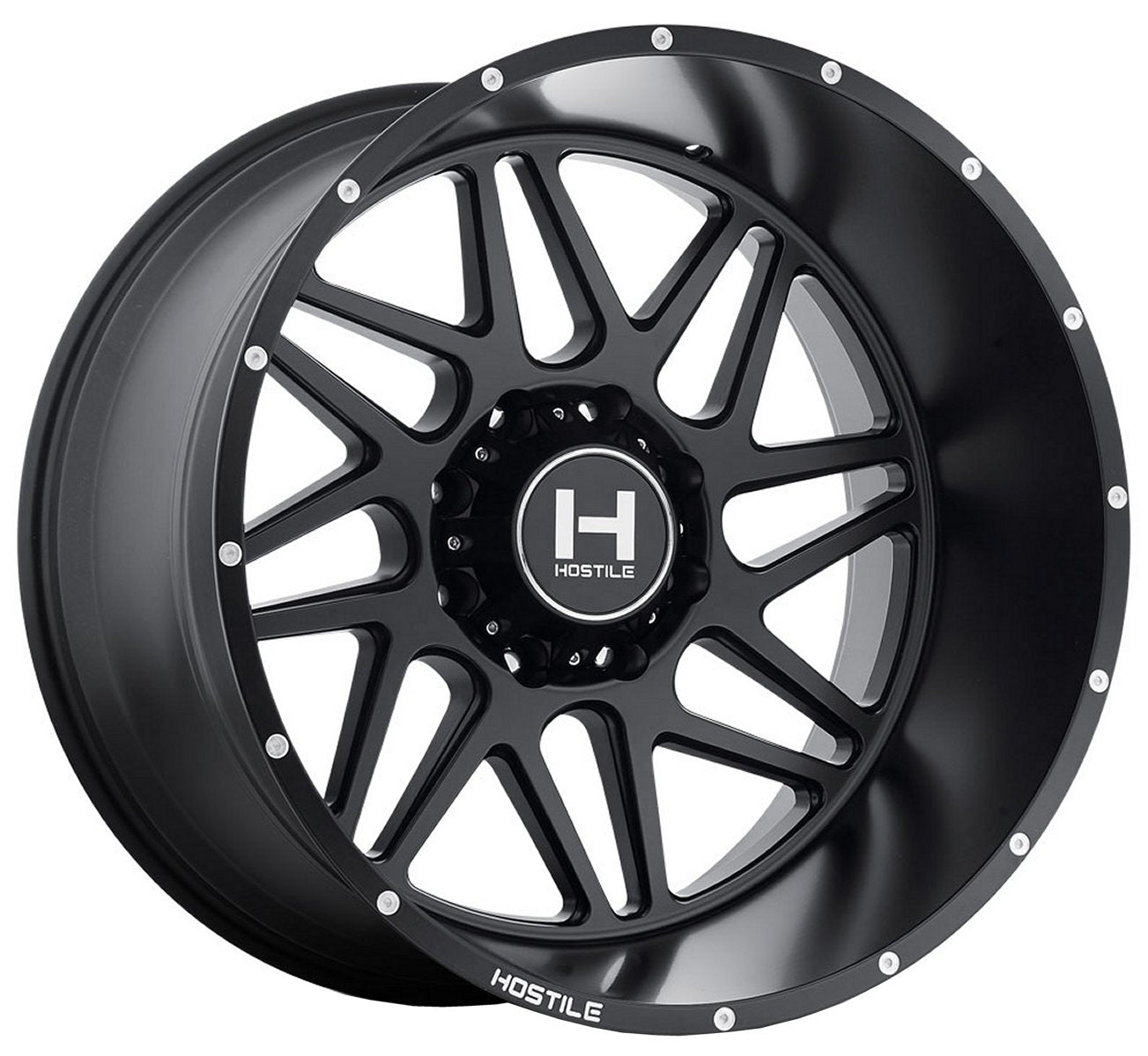 22X12 Hostile H108 Sprocket Asphalt (8 Lug) (* May Require Trimming)  8x170 -44mm