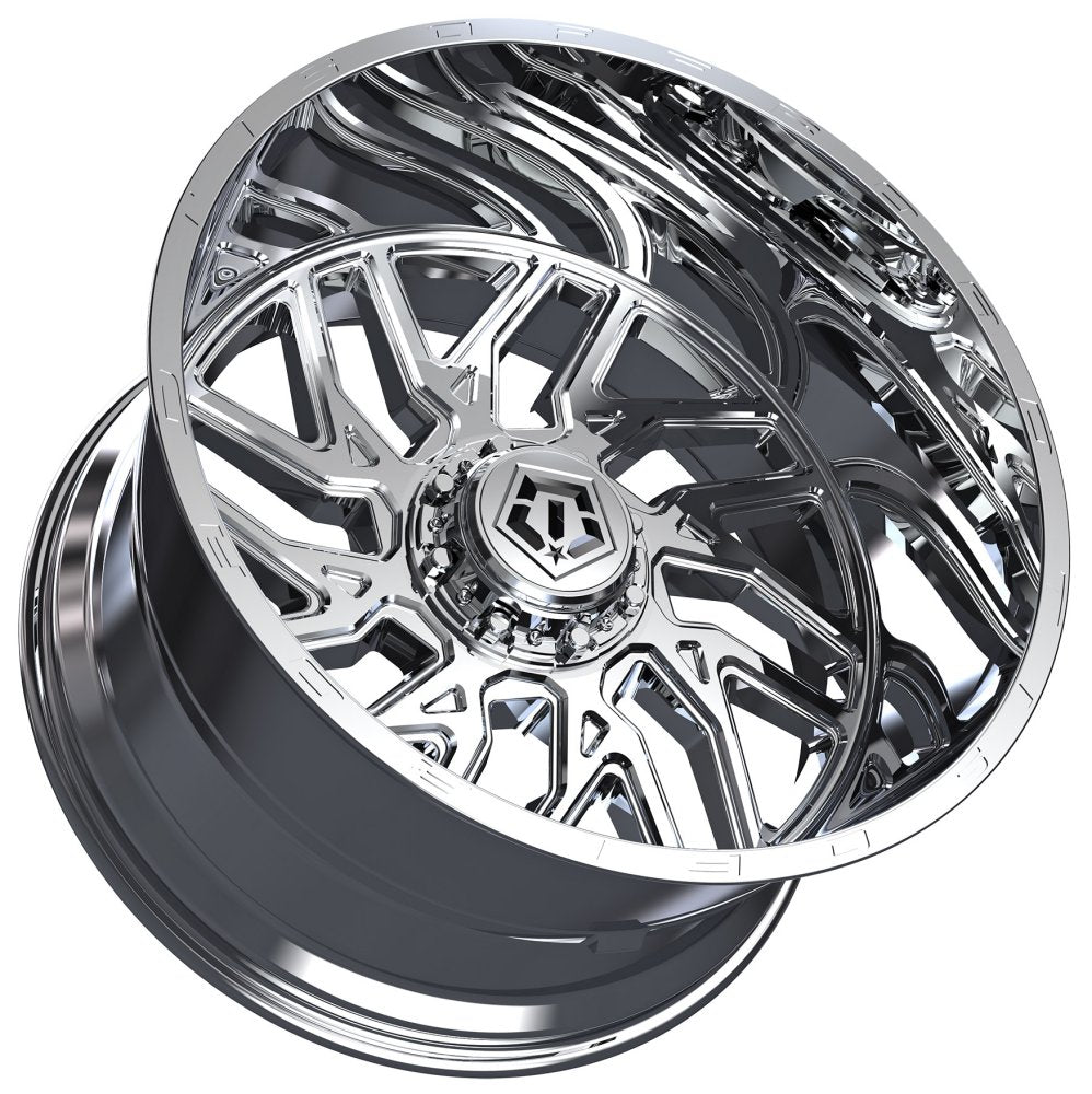 20x12 TIS Off-Road 544C Chrome (* May Require Trimming) 8x6.5/165 -44mm - Flex Offroad