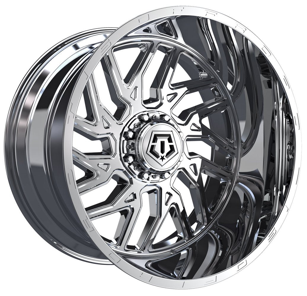 20x12 TIS Off-Road 544C Chrome (* May Require Trimming) 8x6.5/165 -44mm - Flex Offroad