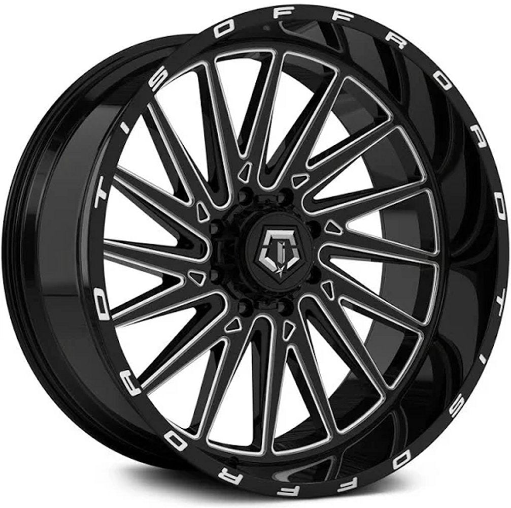 22x10 TIS Off-Road 547BM Gloss Black Milled 8x180 -19mm - Flex Offroad