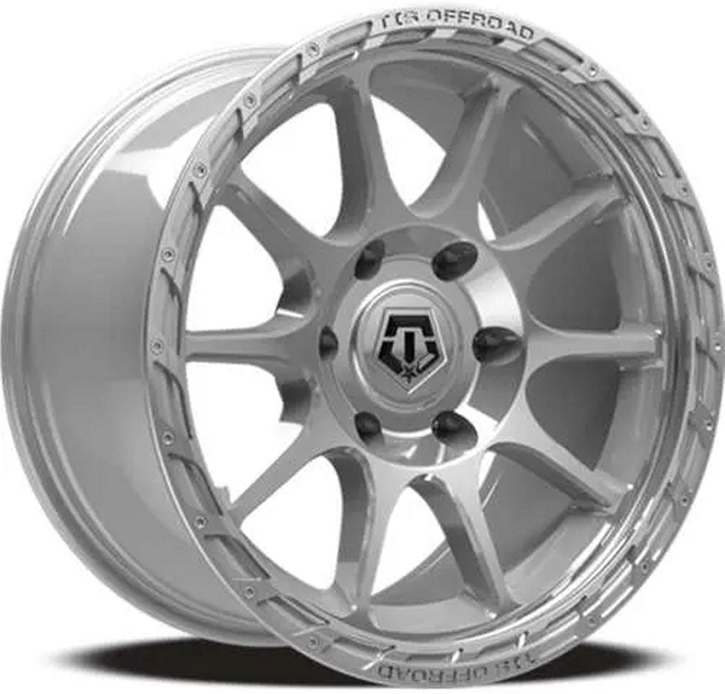 18X9 TIS Off-Road 563BS Silver w/ Brushed Face 6x135 0mm - Flex Offroad
