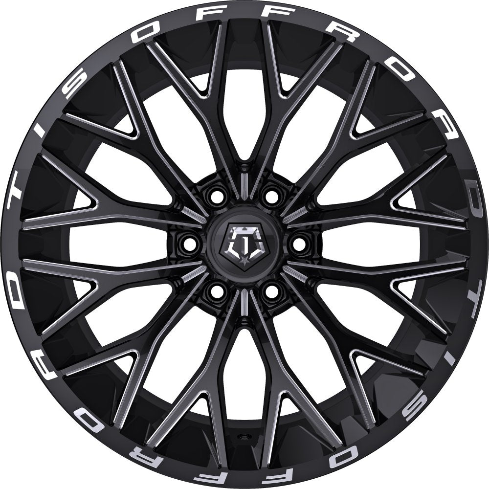 20X9 TIS Off-Road 566BM Gloss Black Milled 6x135 0mm - Flex Offroad