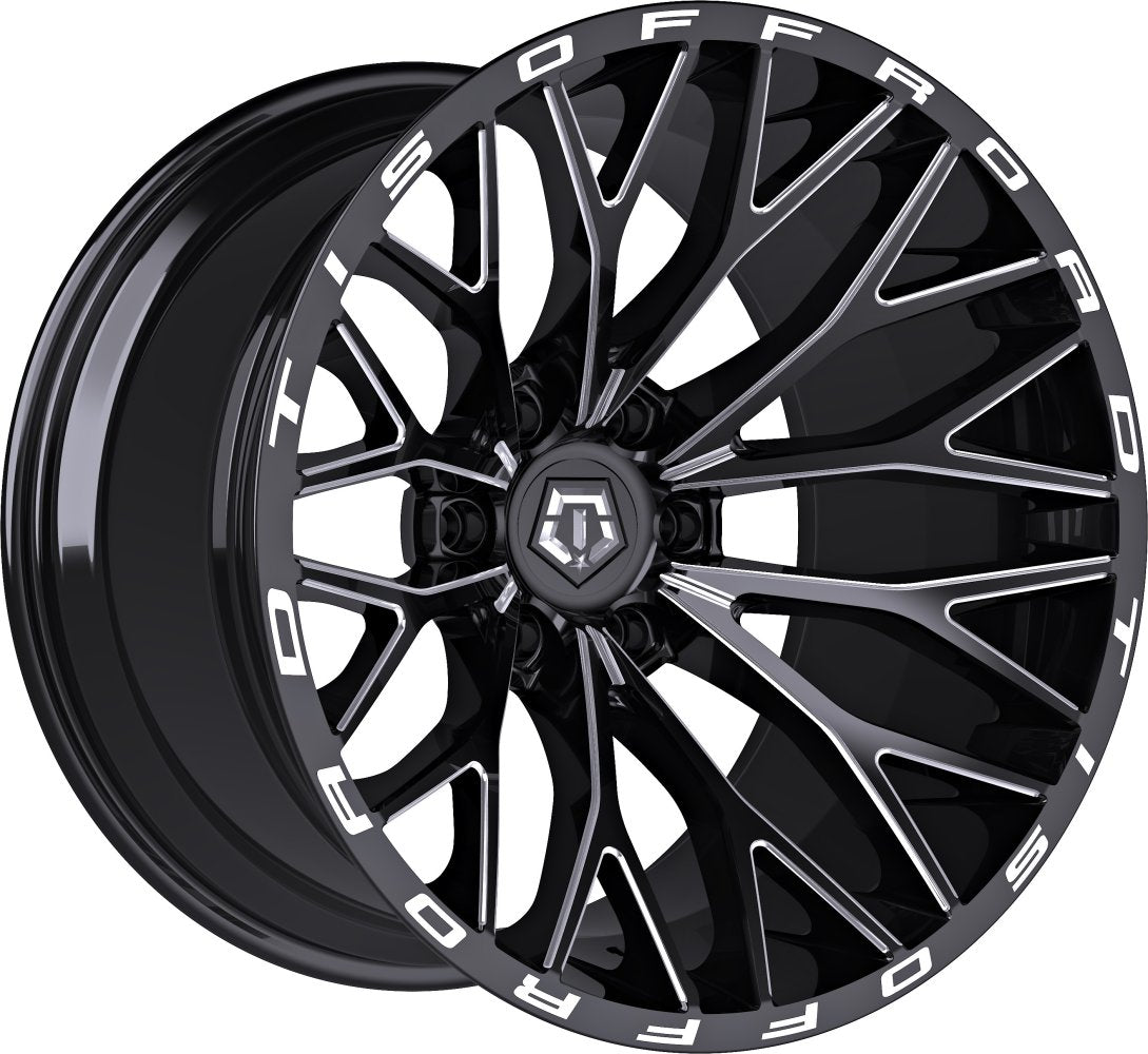 22X10 TIS Off-Road 566BM Gloss Black Milled 6x135 -19mm - Flex Offroad