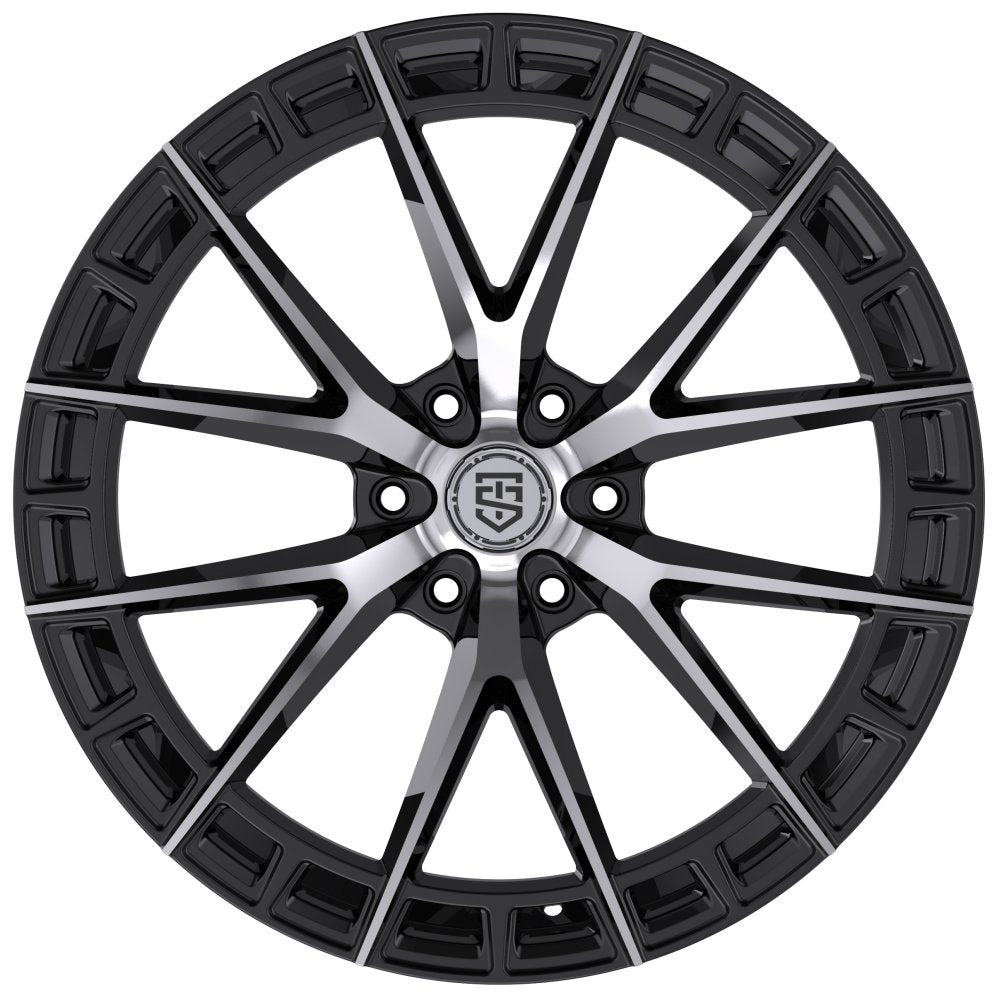 (Special Pricing) 22X10 TIS Motorsports 504MB Gloss Black Machined 6x135 24mm